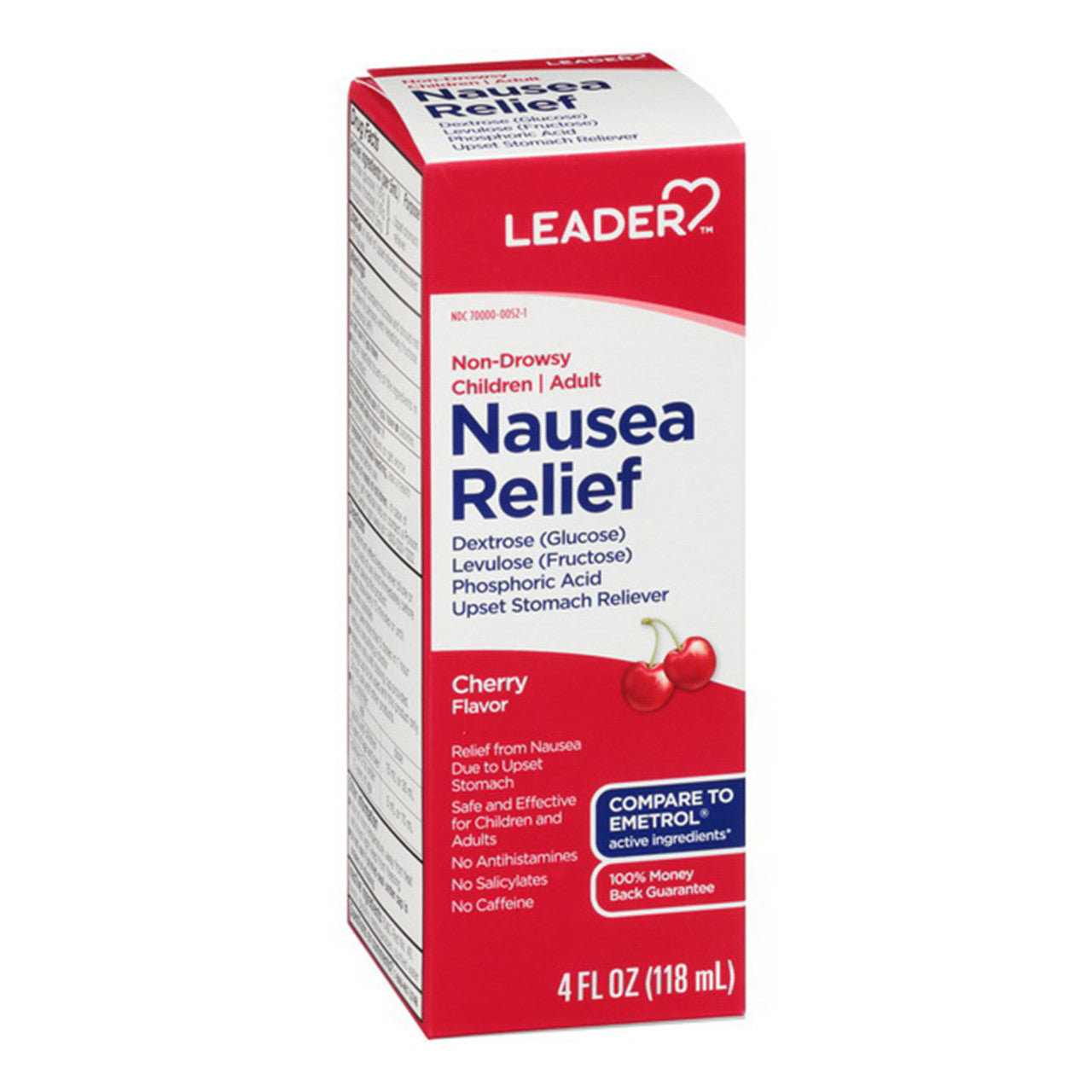 Leader Nausea Relief Cherry Flavor Children and Adult - 4 fl Oz