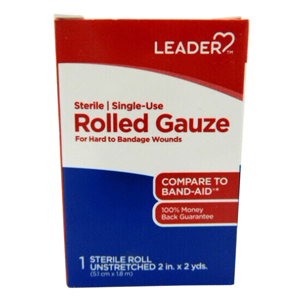 Leader Sterile Single Use Rolled Gauze Unstretched - 1 Ea