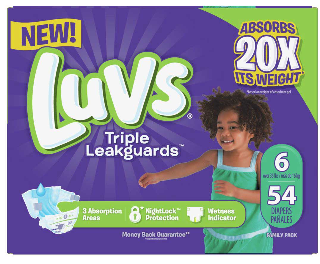 Luvs Size 6 Leak Protection Diaper - 54 Count