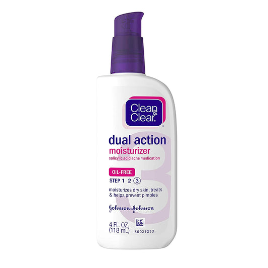 Clean & Clear Dual Action Oil-Free Moisturizer 4 Oz