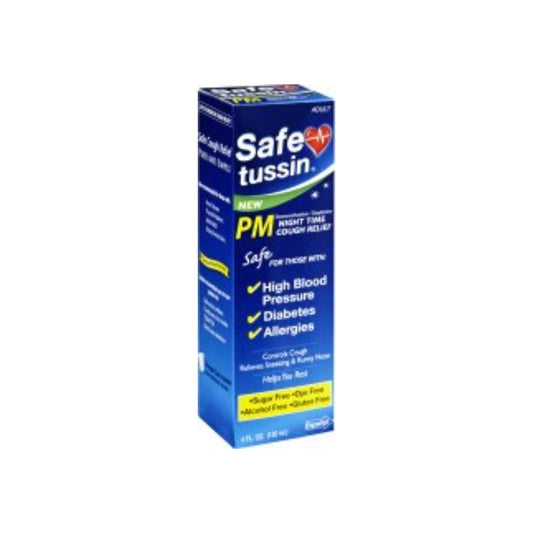 Safetussin Pm Night Time Cough Relief 4 Oz