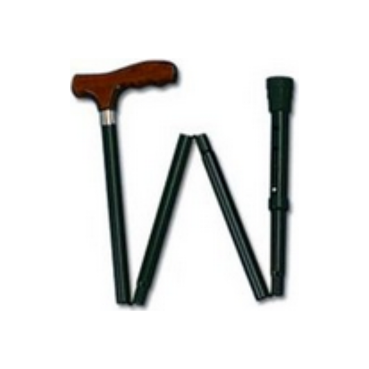 Carex Adjustable Folding Cane, Black [A773-00] 1 Ea
