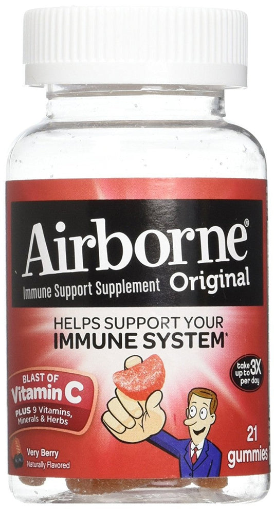 Airborne Mixed Berry Gummies, Immune Support - 21 Count