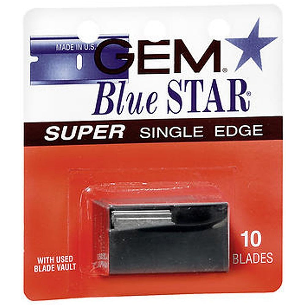 Gem Blue Star Super Single Edge Blades 10 Ea