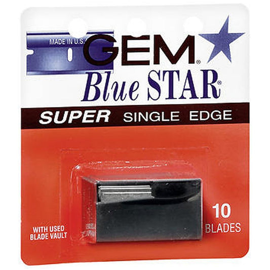 Gem Blue Star Super Single Edge Blades 10 Ea