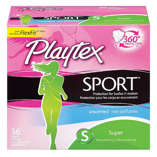 Playtex Sport Unscented Super Absorbency Tampons 36 Ea