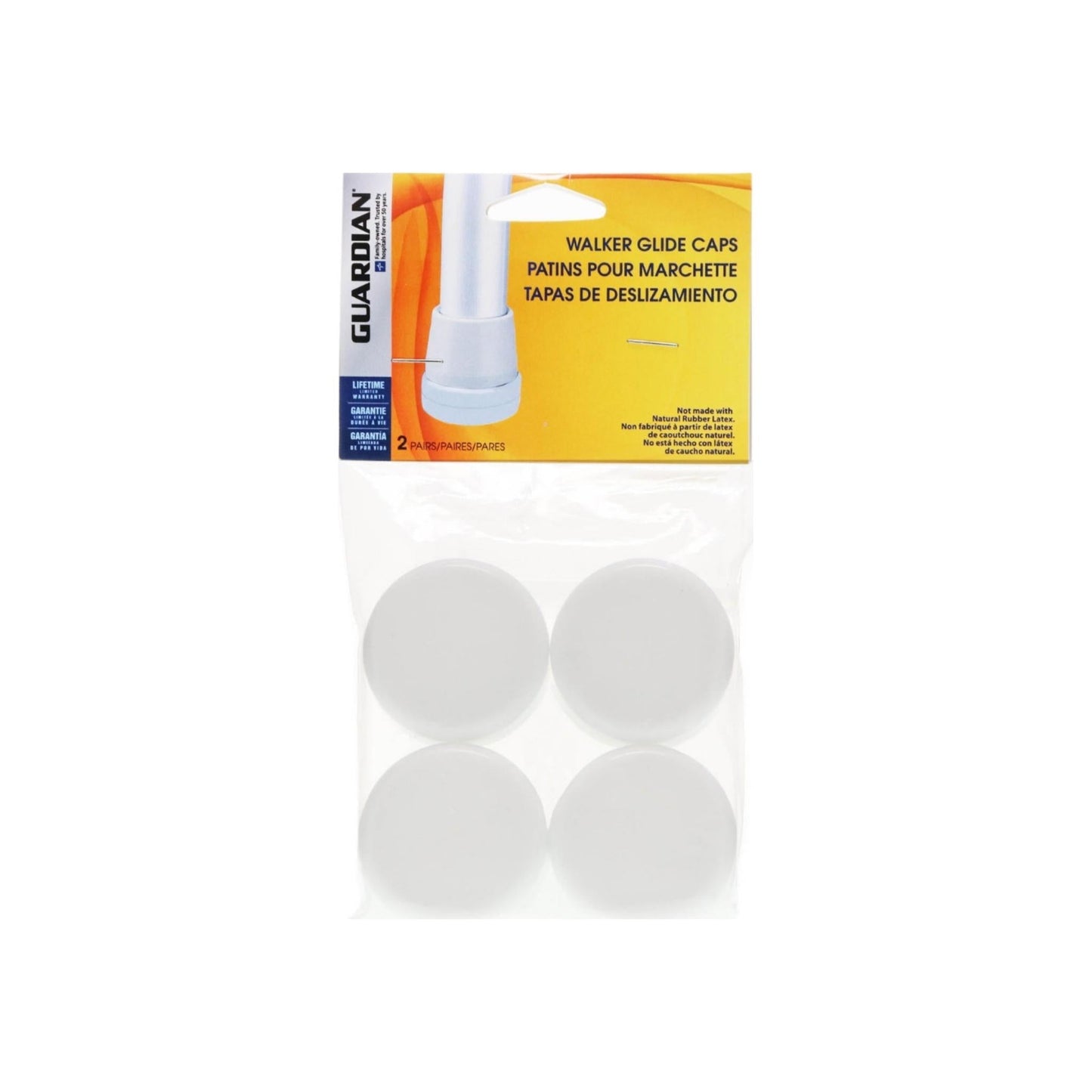 Medline Remedy Guardian Signature Walker Glide Caps - 4 Ea