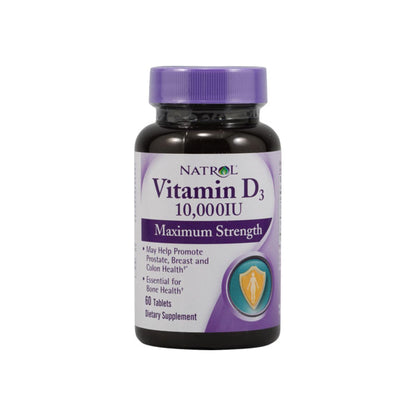 Natrol Vitamin D3 Dietary Supplement 10,000 Iu Tablets 60 Tablets