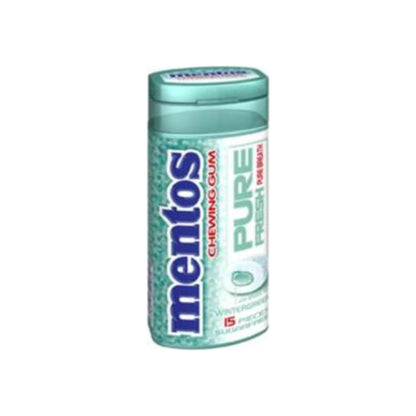 Mentos Pure Fresh Gum Bottle Wintergreen 10 Pack (15 Ea Per Pack)