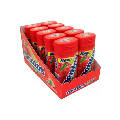 Mentos Gum Bottle Red Fruit & Lime 10 Pack (15 Ct Per Pack)