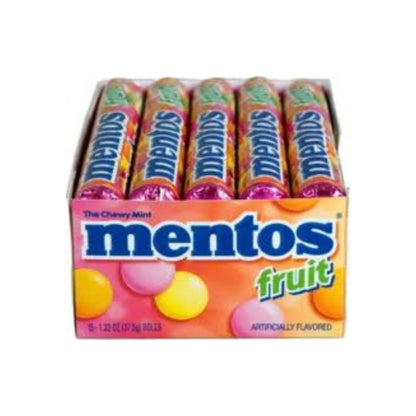Mentos Mixed Fruit Flavor Roll 15 Rolls (1.32 Oz Per Roll)