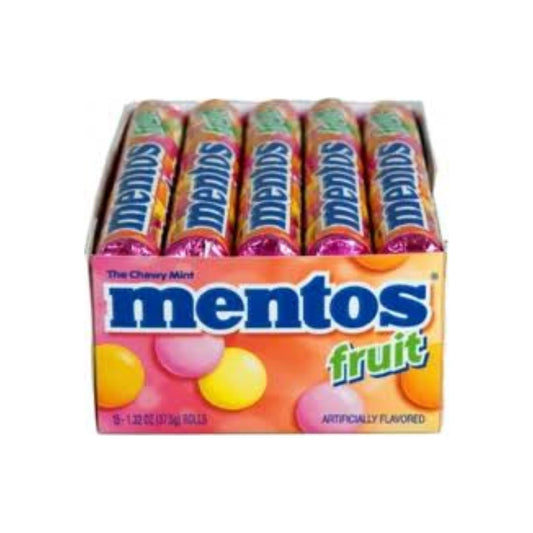 Mentos Mixed Fruit Flavor Roll 15 Rolls (1.32 Oz Per Roll)