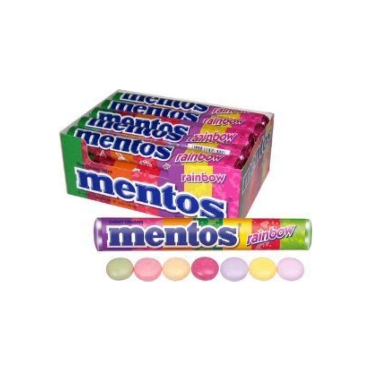 Mentos Rainbow Roll 15 Rolls (1.32 Oz Per Roll)