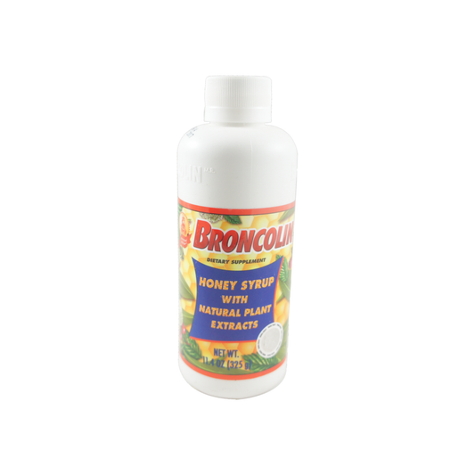 Broncolin Honey Syrup With Natural Plant Extracts Dietary Supplement, Regular 11.4 Oz