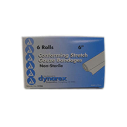 Dynarex Gauze Conform Non-Sterile 6"X4.1Yd 6 Ea