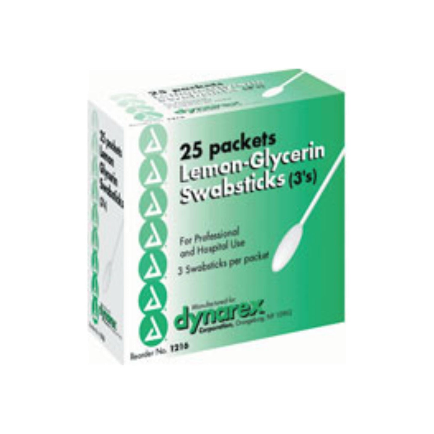 Dynarex Lemon Glycerin Swabsticks 25 Pack (3Ct Per Pack)