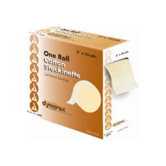 Dynarex One Roll Cotton Stockinette Soft Stretch Bandage 3"X25 Yd 1 Ea