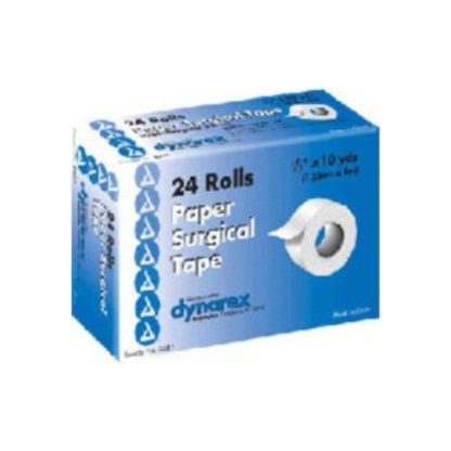 Dynarex Paper Surgical Tape 0.5"X10Yd 24 Rolls