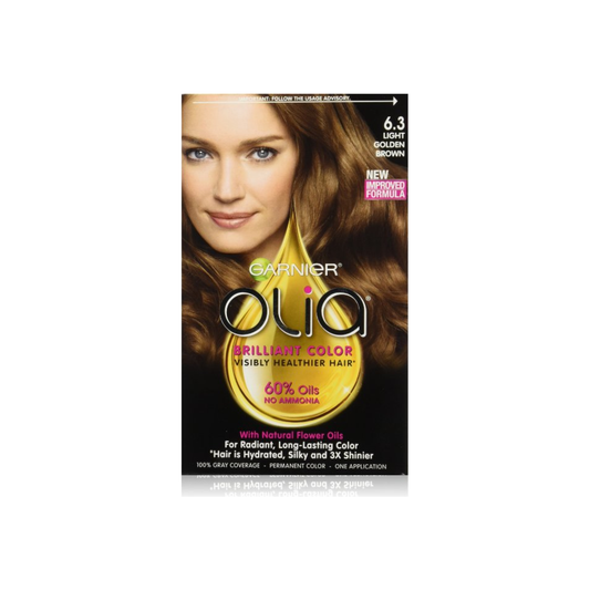 Garnier Oil Powered Permanent Haircolor, 6.3 Light Golden Brown 1 Ea