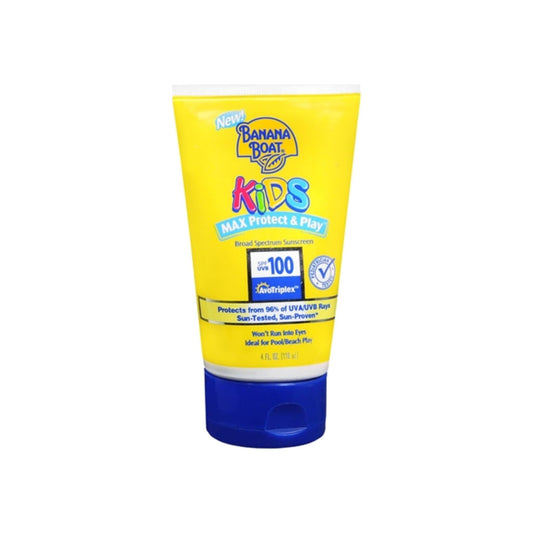 Banana Boat Kids Max Protect & Play Broad Spectrum Sunscreen Spf 100 4 Oz