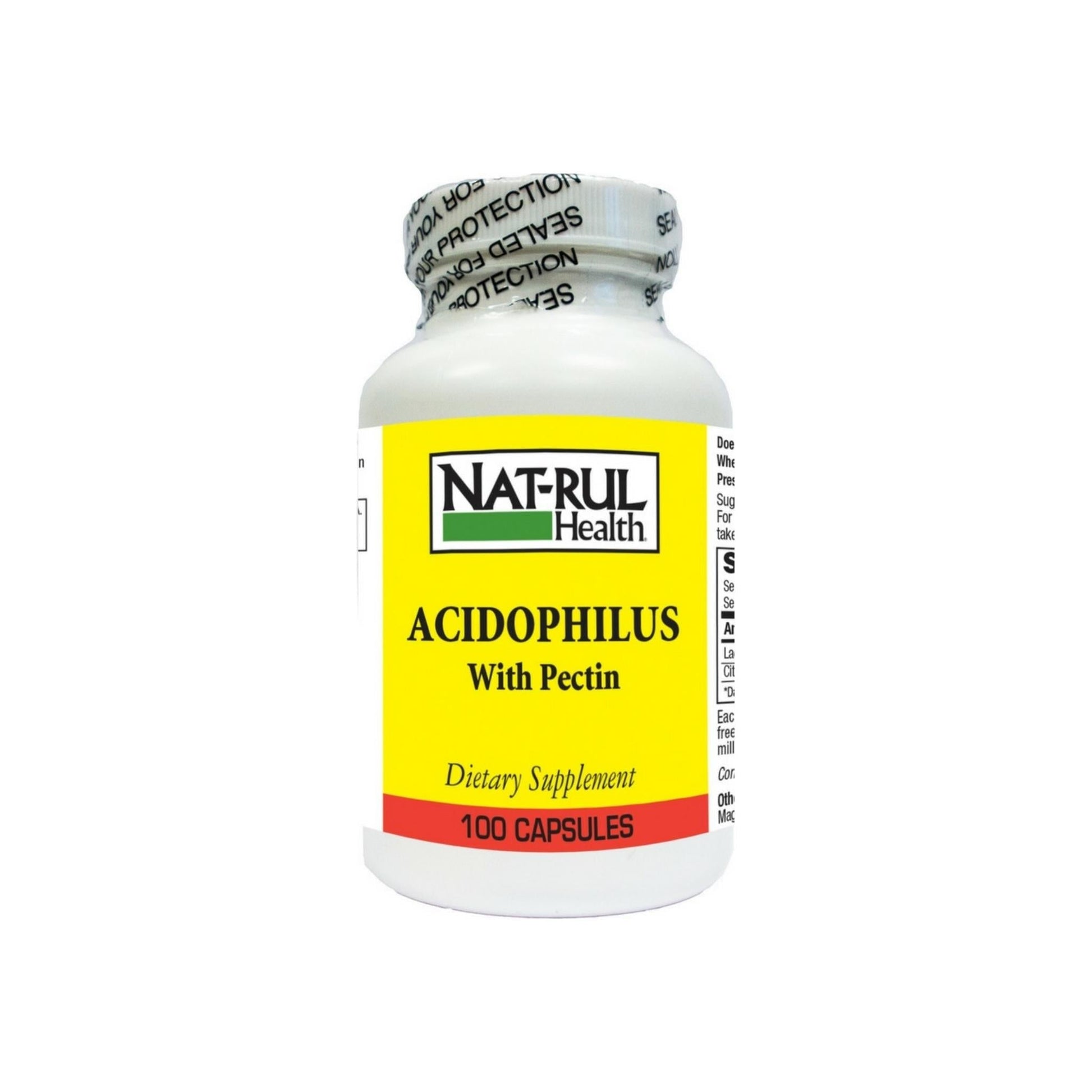 Nat-Rul Acidophilus With Pectin Capsules 100 Ea