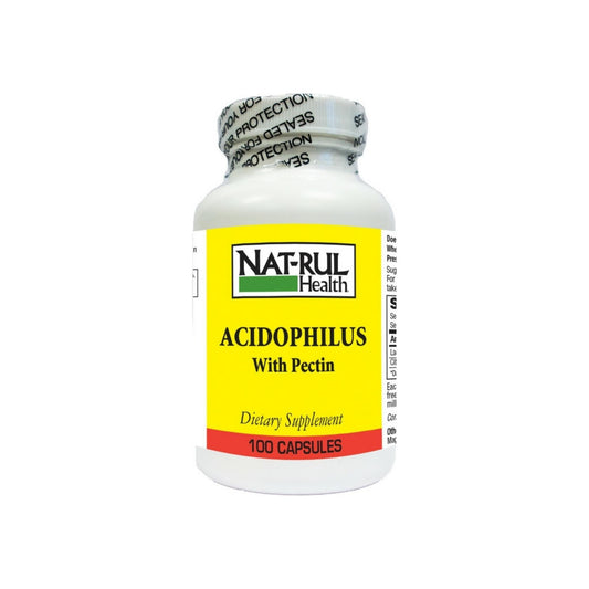Nat-Rul Acidophilus With Pectin Capsules 100 Ea