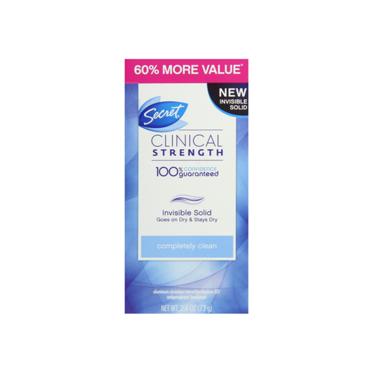 Secret Clinical Invisible Solid Completely Clean, 2.6 Oz