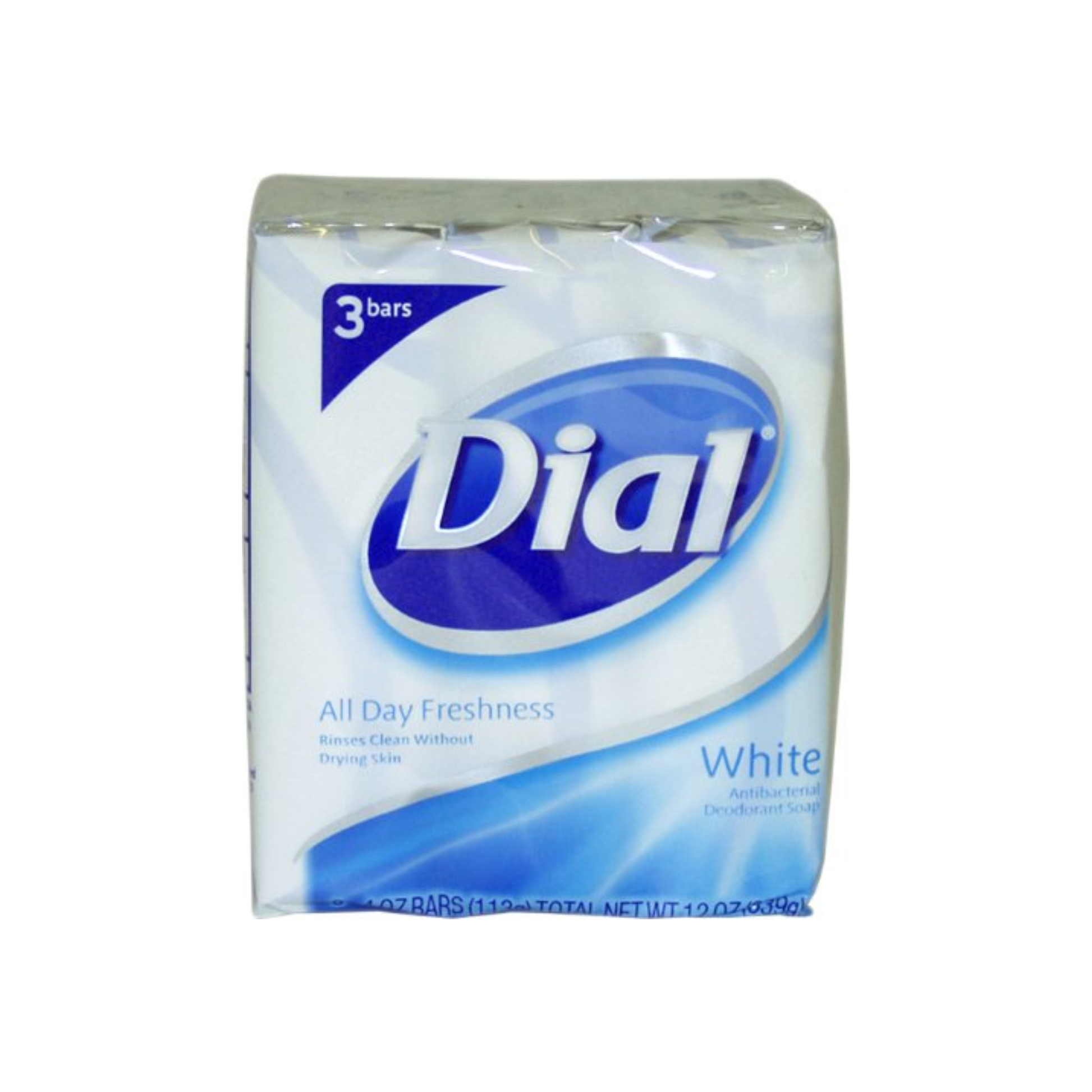 Dial Antibacterial Deodorant Bar Soap, 4 Oz Bars, White, 3 Ea