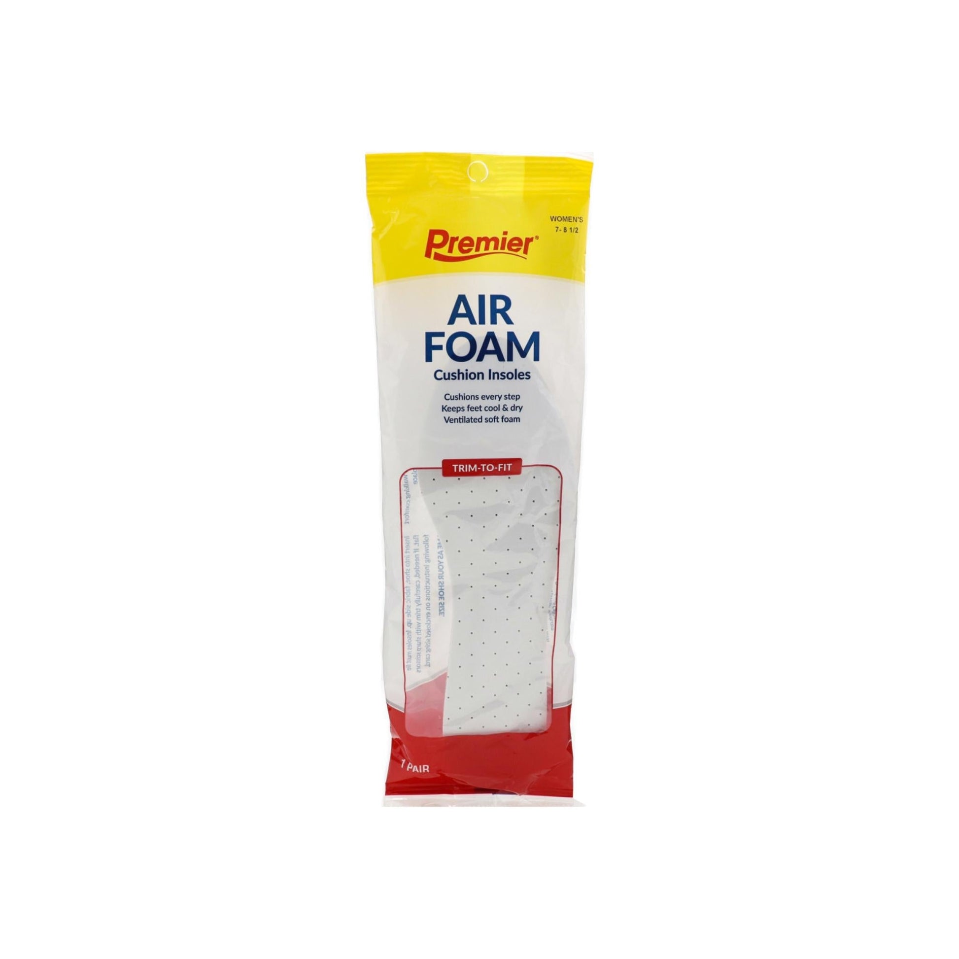 Premier Air Foam Cushion Insoles For Women [Size: 7-8 1/2] 1 Pair