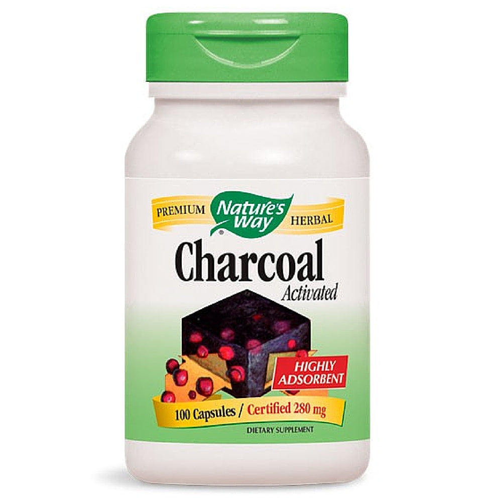 Nature'S Way Charcoal Activated Capsules, 280 Mg 100 Ea
