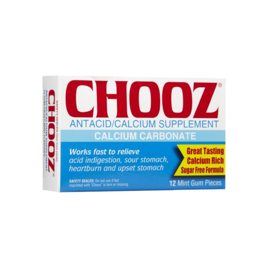 Chooz Antacid/Calcium Mint Gum 12 Ea
