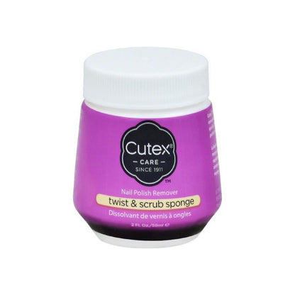 Cutex Nail Polish Remover Twist & Scrub Sponge 2 Oz