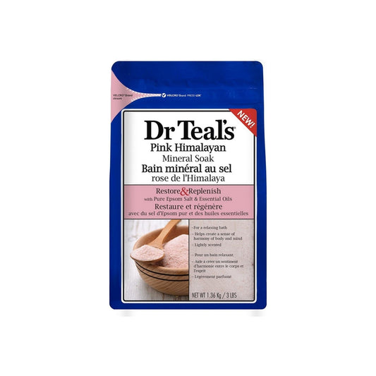 Dr Teal'S Restore & Replenish Pure Epsom Salt & Essential Oils, Pink Himalayan 48 Oz