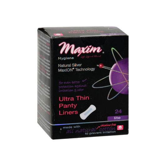 Maxim Hygiene Natural Silver Maxion Technology Ultra Thin Panty Liner, Lite 24 Ea