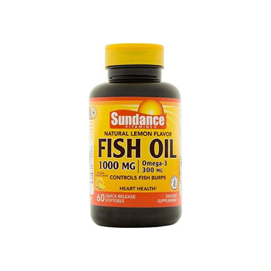 Sundance Fish Oil Supplement 1000 Mg, Lemon 60 Ea