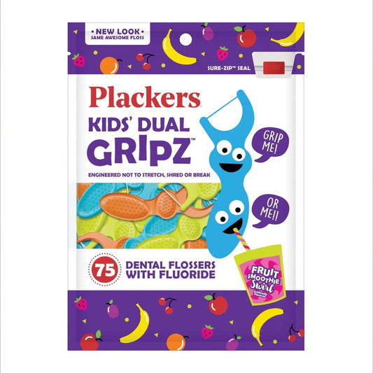 Plackers Flossers, Fruit Smoothie Swirl 75 Ea