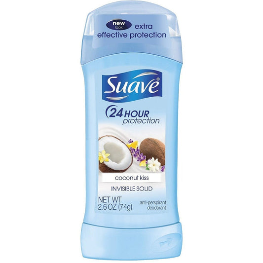 Suave Deodorant Invisible Solid, Coconut Kiss 2.6 Oz
