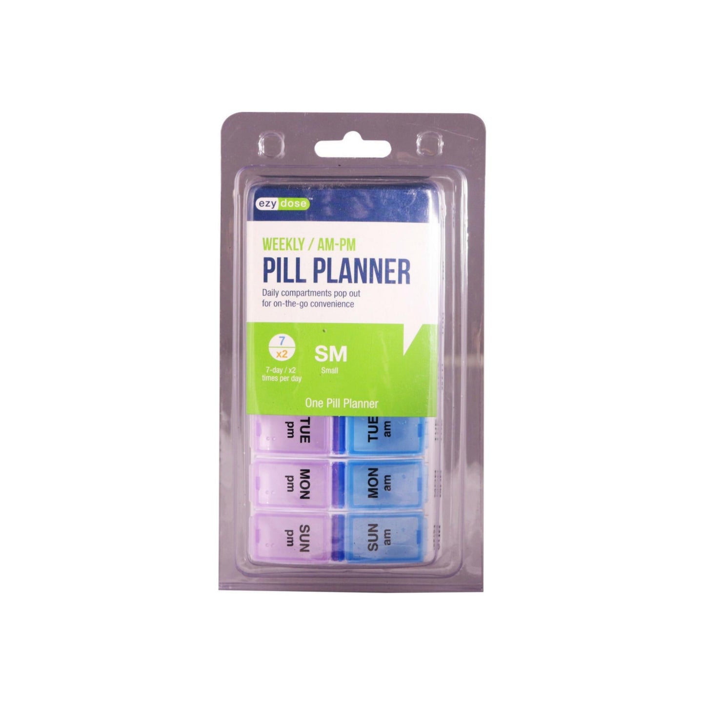 Ezy-Dose Am/Pm Travel Pill Planner Containers 1 Each (Small)