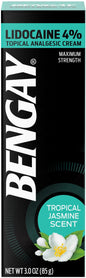 Bengay Pain Relieving Lidocaine Cream Topical Analgesic, Tropical Jasmine Scent 3 Oz