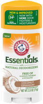 Arm & Hammer Essentials Deodorant, Coconut Geranium - 2.5 Oz