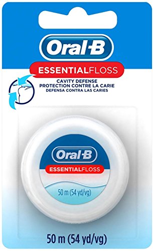Oral-B Essentialfloss Mint Dental Floss, Cavity Defense, Waxed, 50M