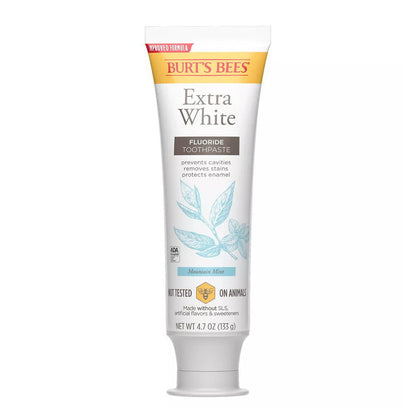 Burt'S Bees Extra White Fluoride Toothpaste, Zen Peppermint, 4.7 Oz