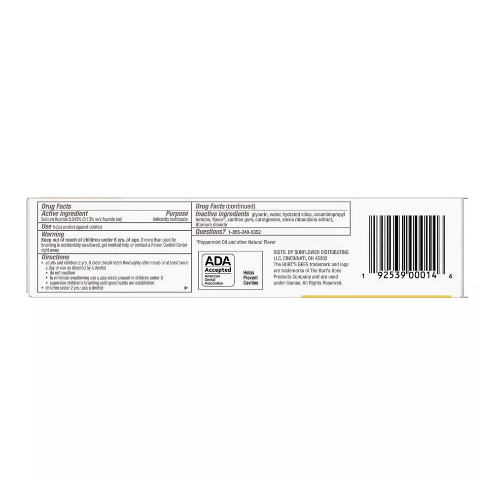 Burt'S Bees Extra White Fluoride Toothpaste, Zen Peppermint, 4.7 Oz