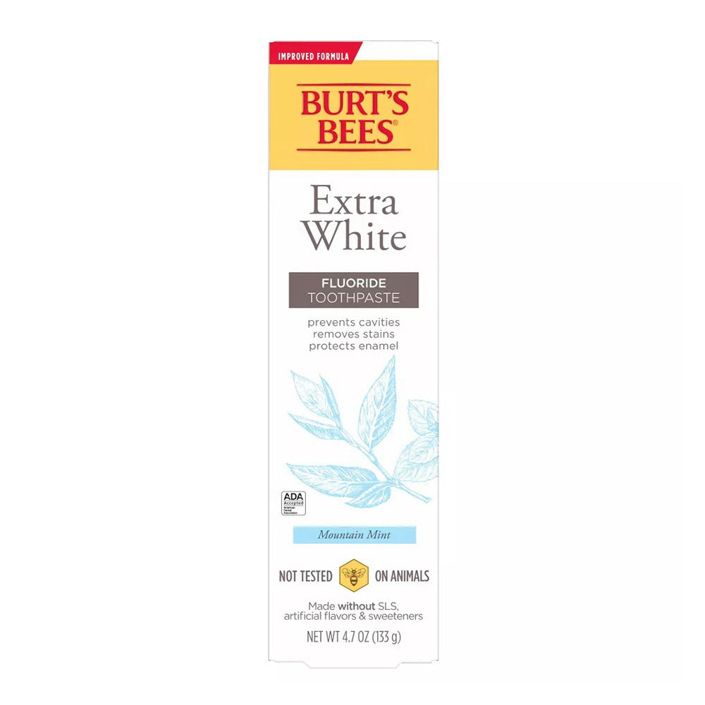Burt'S Bees Extra White Fluoride Toothpaste, Zen Peppermint, 4.7 Oz