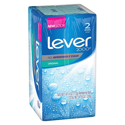 Lever 2000 Original Refreshing Bar Soap, Perfectly Fresh 4 Oz, 2 Ea
