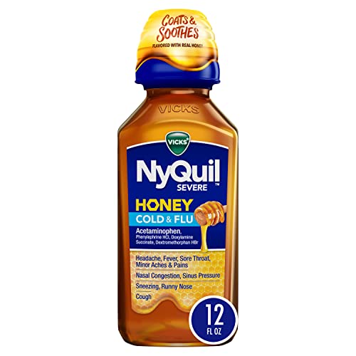 Vicks Nyquil Severe Honey Cold & Flu - 12 Oz