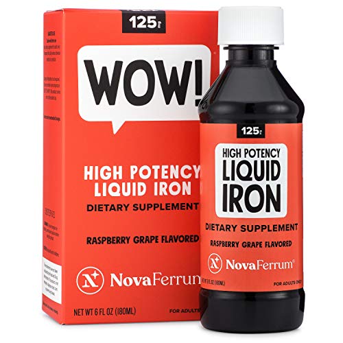 Novaferrum Raspberry Grape 125 Liquid Iron Supplement, 6 Fl. Oz.