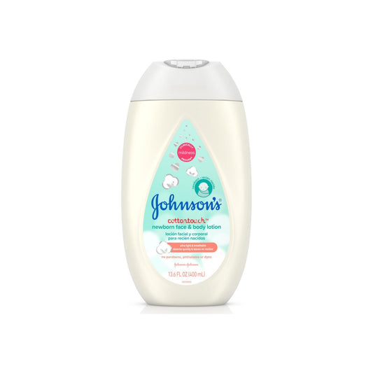 Johnson'S Cotton Touch Newborn Baby Face & Body Lotion, Made With Real Cotton 13.6 Oz