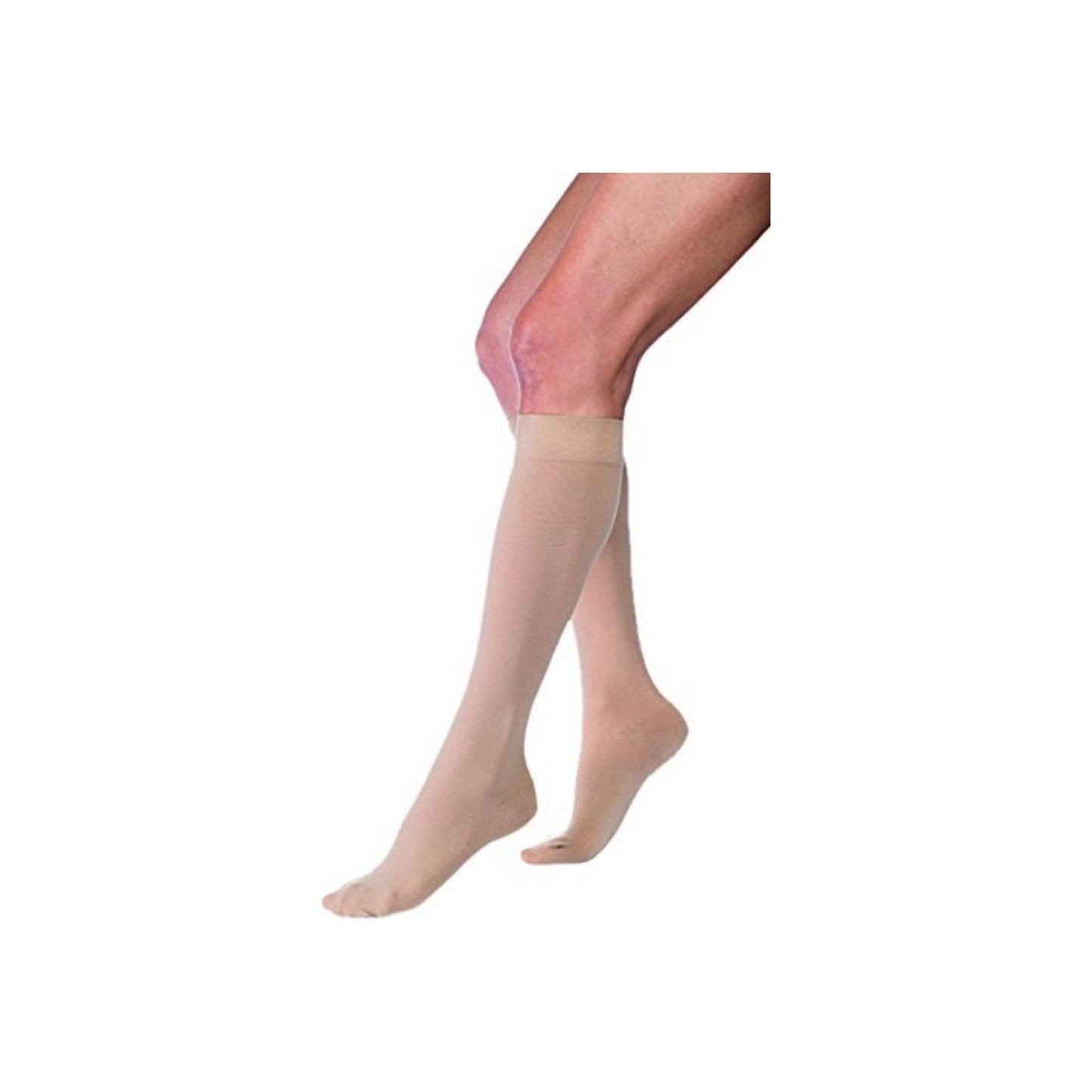 Jobst Relief Knee High 15-20 Mmhg Compression Stockings, Closed Toe, Large, Beige 1 Ea