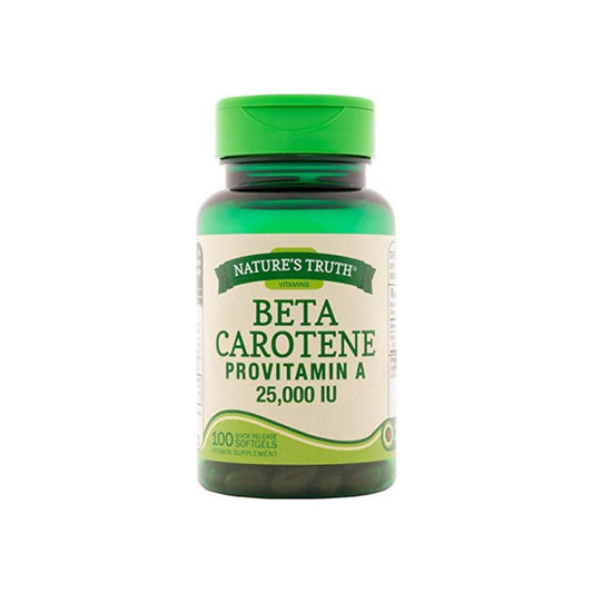 Nature'S Truth Beta-Carotene 25,000 Iu Pro- Vitamin A Softgels, 100 Ea
